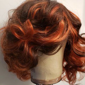 COPPER/BROWN HUMAN HAIR UNIT 14'